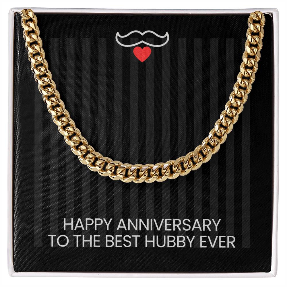 Husband Chain for Anniversary Best Hubby Blk