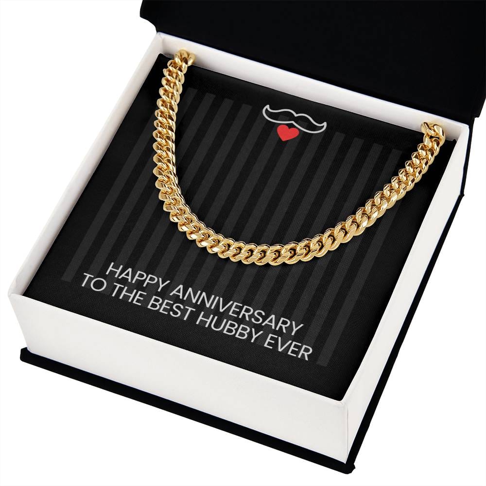 Husband Chain for Anniversary Best Hubby Blk