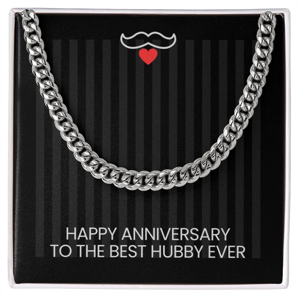 Husband Chain for Anniversary Best Hubby Blk