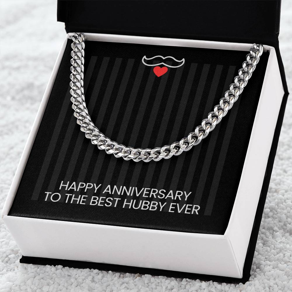 Husband Chain for Anniversary Best Hubby Blk