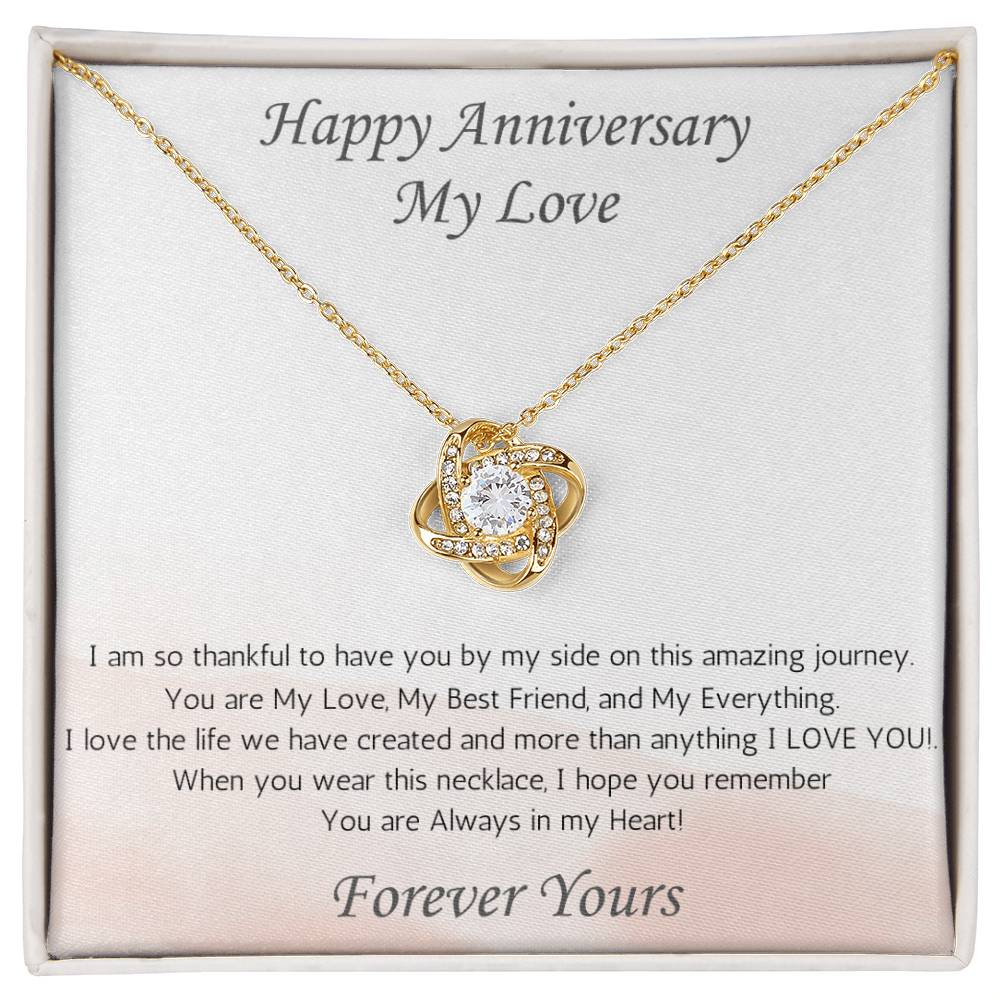 Wife Love Knot Necklace Anniversary My Everything - White