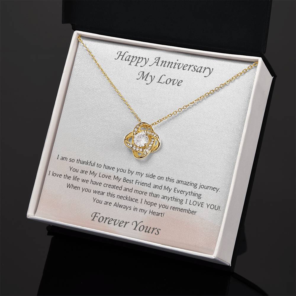 Wife Love Knot Necklace Anniversary My Everything - White