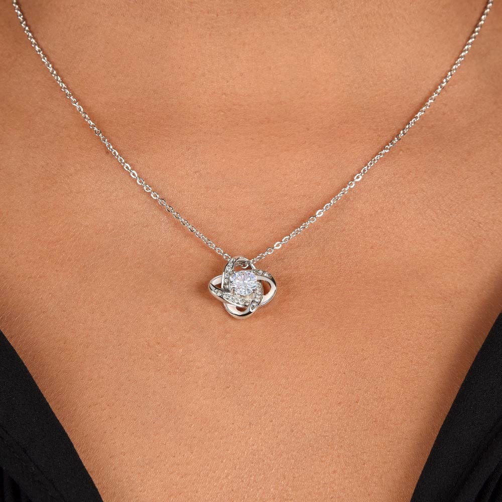 Wife LoveKnot Necklace Anniversary Birthday Soulmate - White