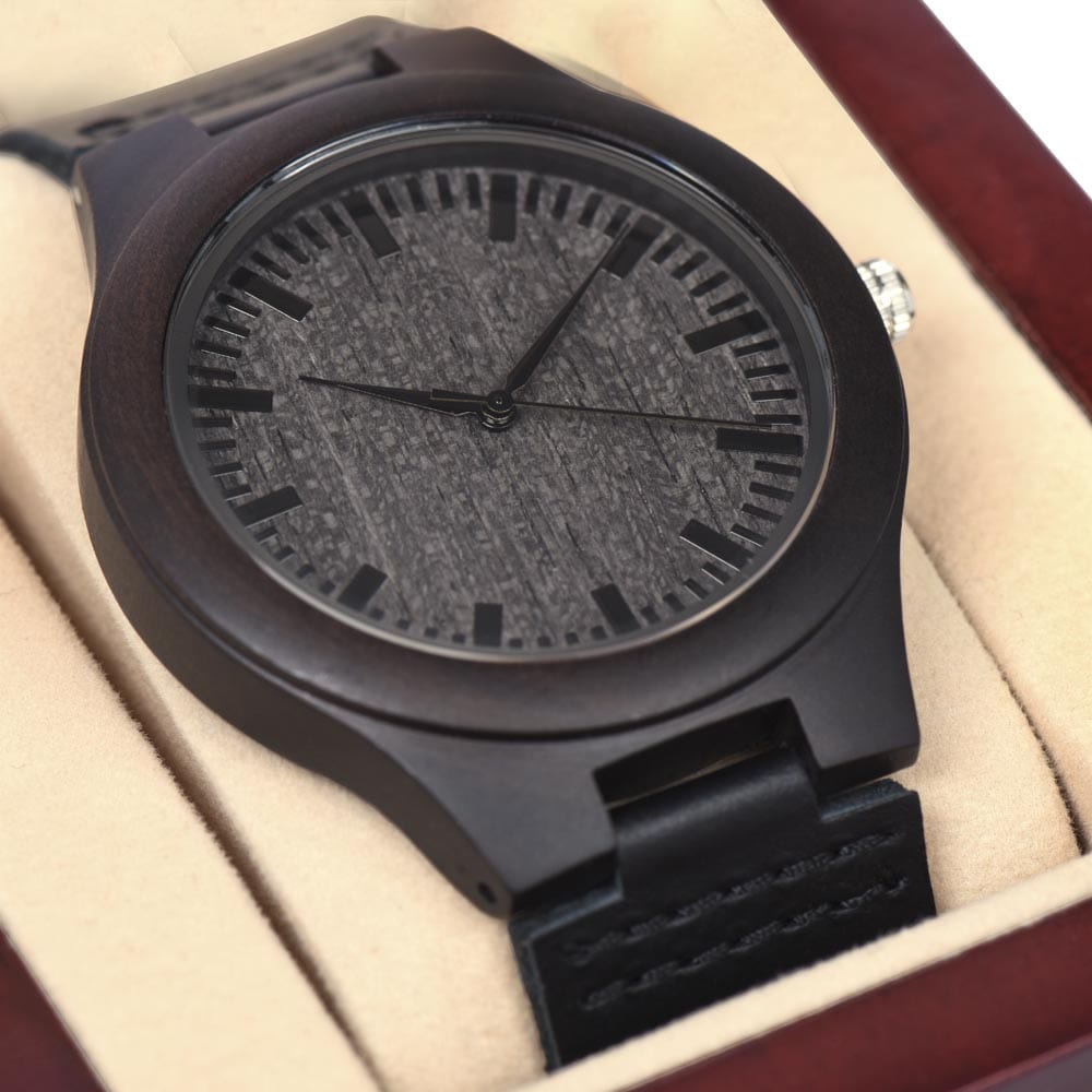 Stylish Wooden Watch gift for Your Man with heartfelt message