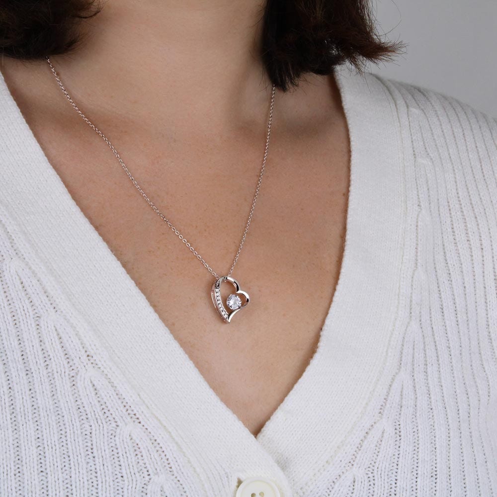 Wife Heart Necklace Birthday Beauty, Kindness- Pink