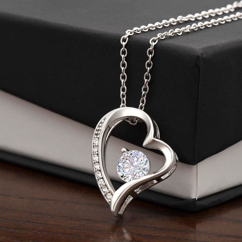 Wife Heart Necklace Anniversary My Everything - White