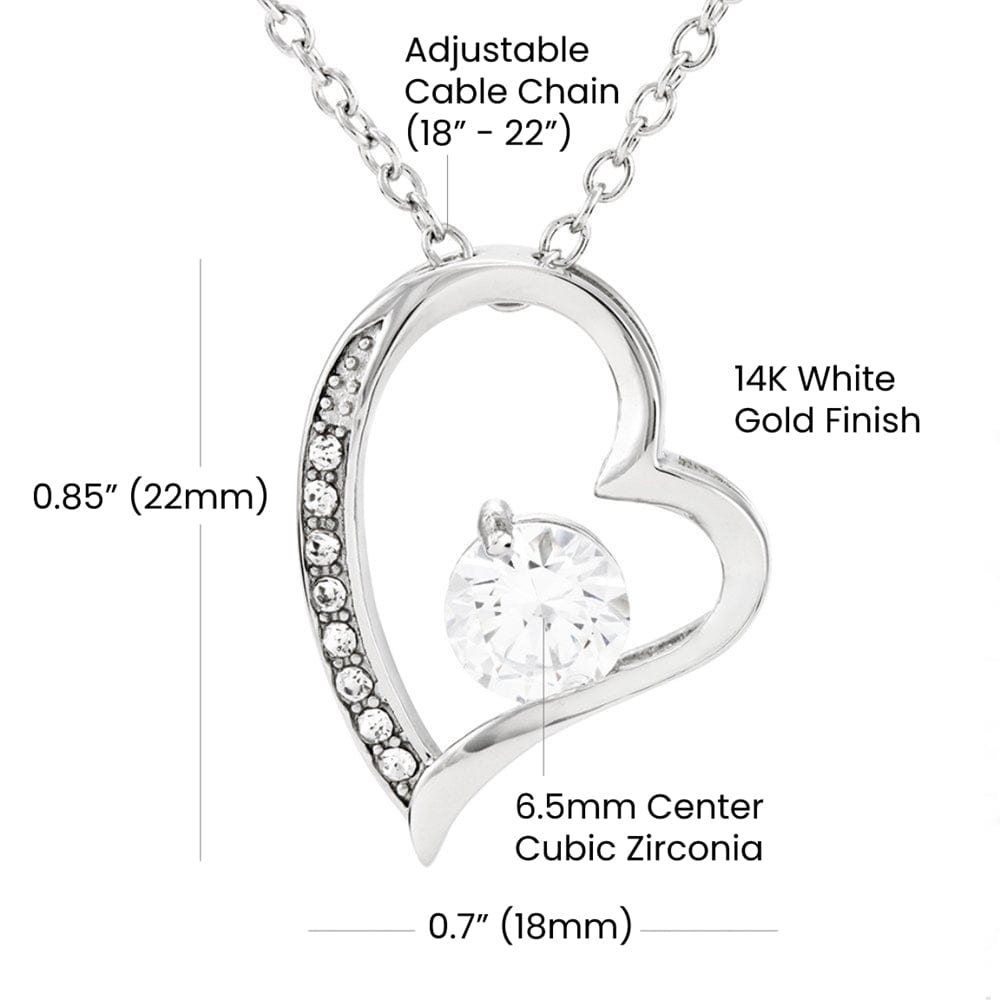 Wife Heart Necklace Birthday Beauty, Kindness - Rose