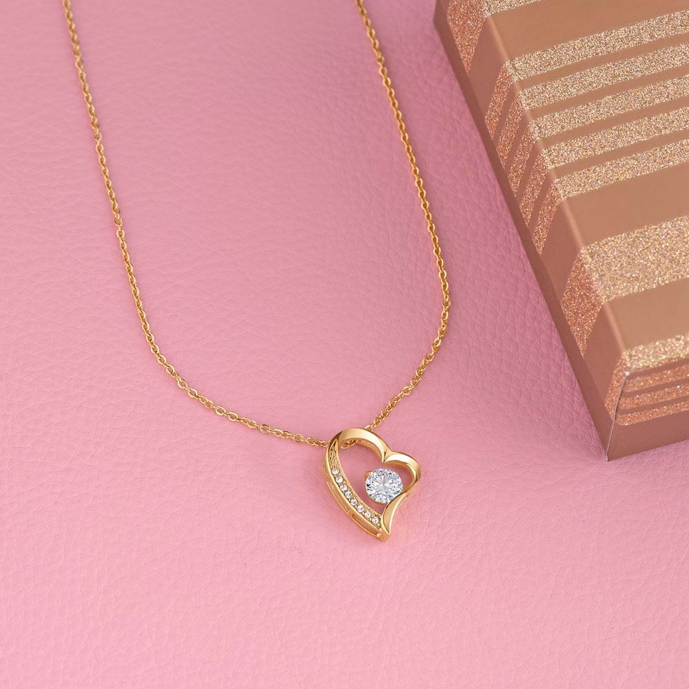 Wife Heart Necklace Birthday Beauty, Kindness- Pink